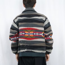 画像3: 90's PENDLETON ネイティブ柄 ウールジップジャケット XL (3)