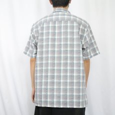 画像3: 2017SS Patagonia チェック柄 シアサッカーシャツ L (3)