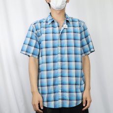 画像2: 2013SS Patagonia "ORGANIC COTTON" チェック柄 コットン×ポリエステルシャツ M (2)