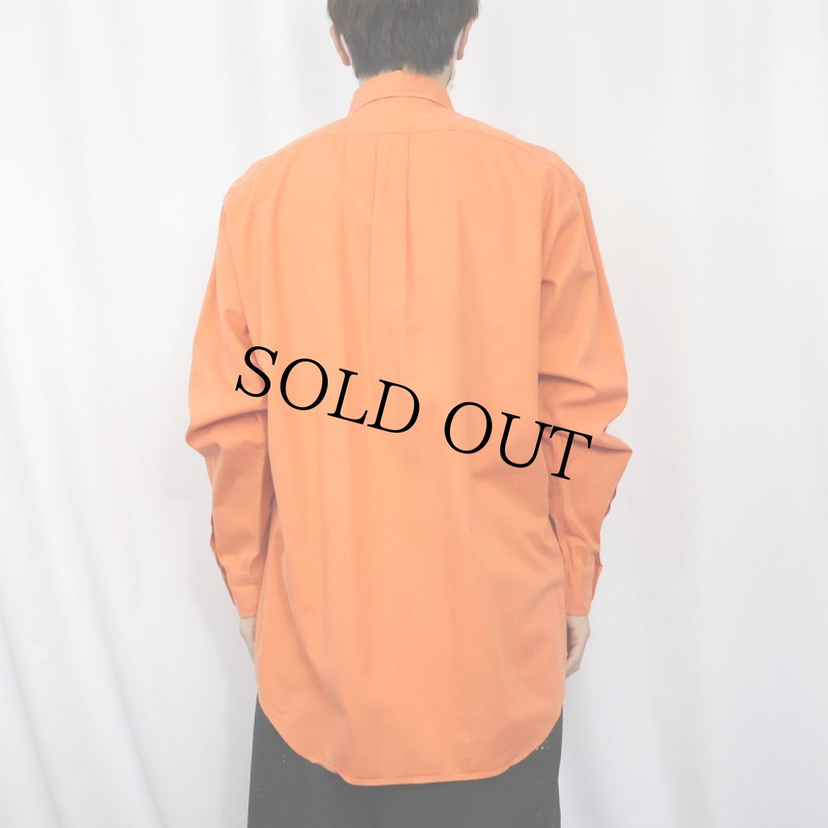 画像3: Ralph Lauren "BLAKE" ロゴ刺繍 コットンボタンダウンシャツ M (3)