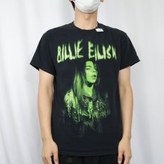 画像2: Billie Eilish ミュージシャンフォトプリントTシャツ BLACK M (2)