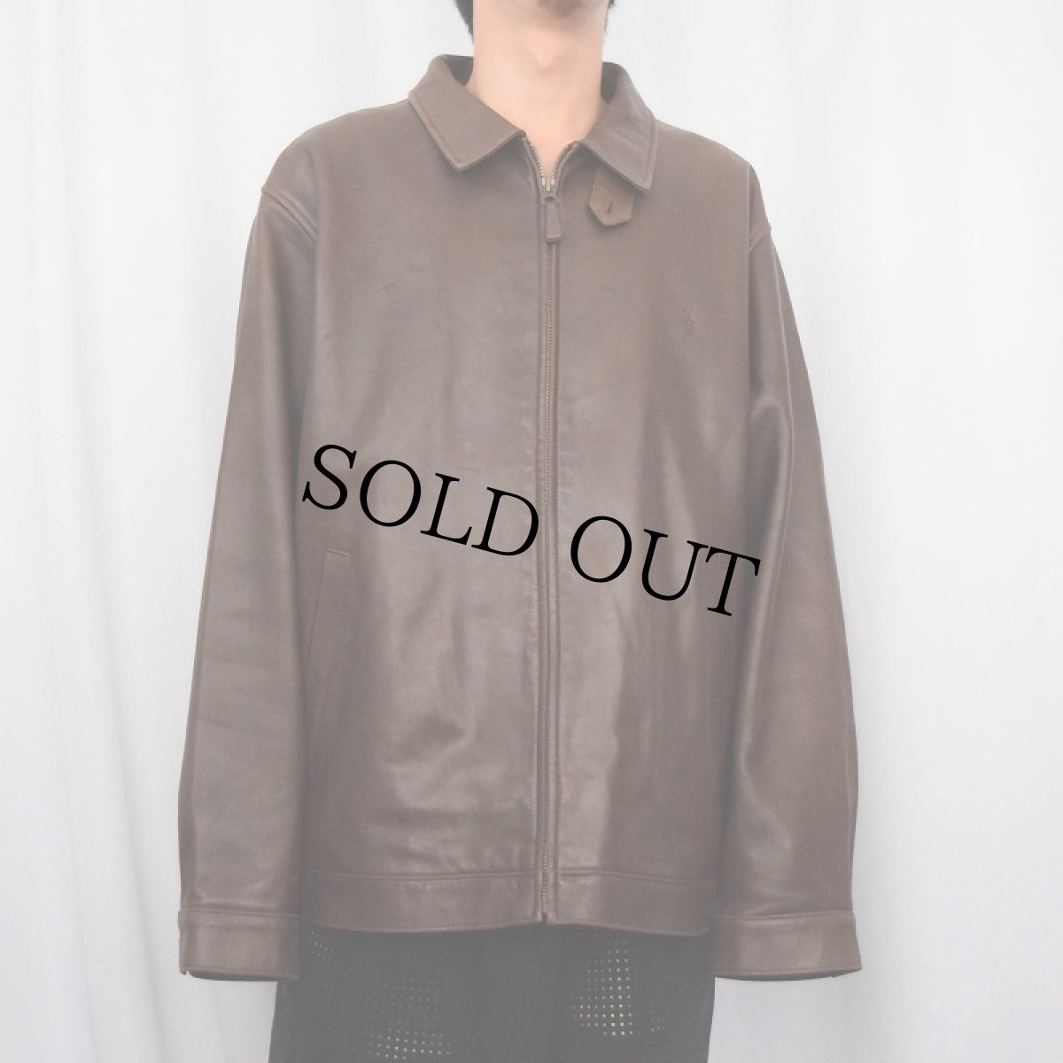 画像2: POLO Ralph Lauren チンスト付き ラムレザージャケット XL (2)