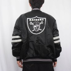画像3: 80's NFL RAIDERS CANADA製 フットボールチーム ナイロンスタジャン XXXL (3)
