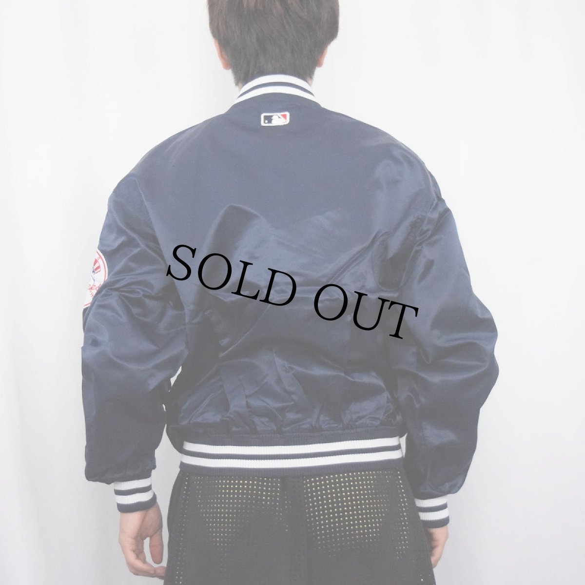 画像3: 90's STARTER Diamond collection "New York Yankees" ワッペン付き ナイロンスタジャン NAVY M (3)