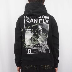 画像4: Travis Scott "Look Mom I Can Fly" ヒップホッププリントスウェットフーディー BLACK M (4)