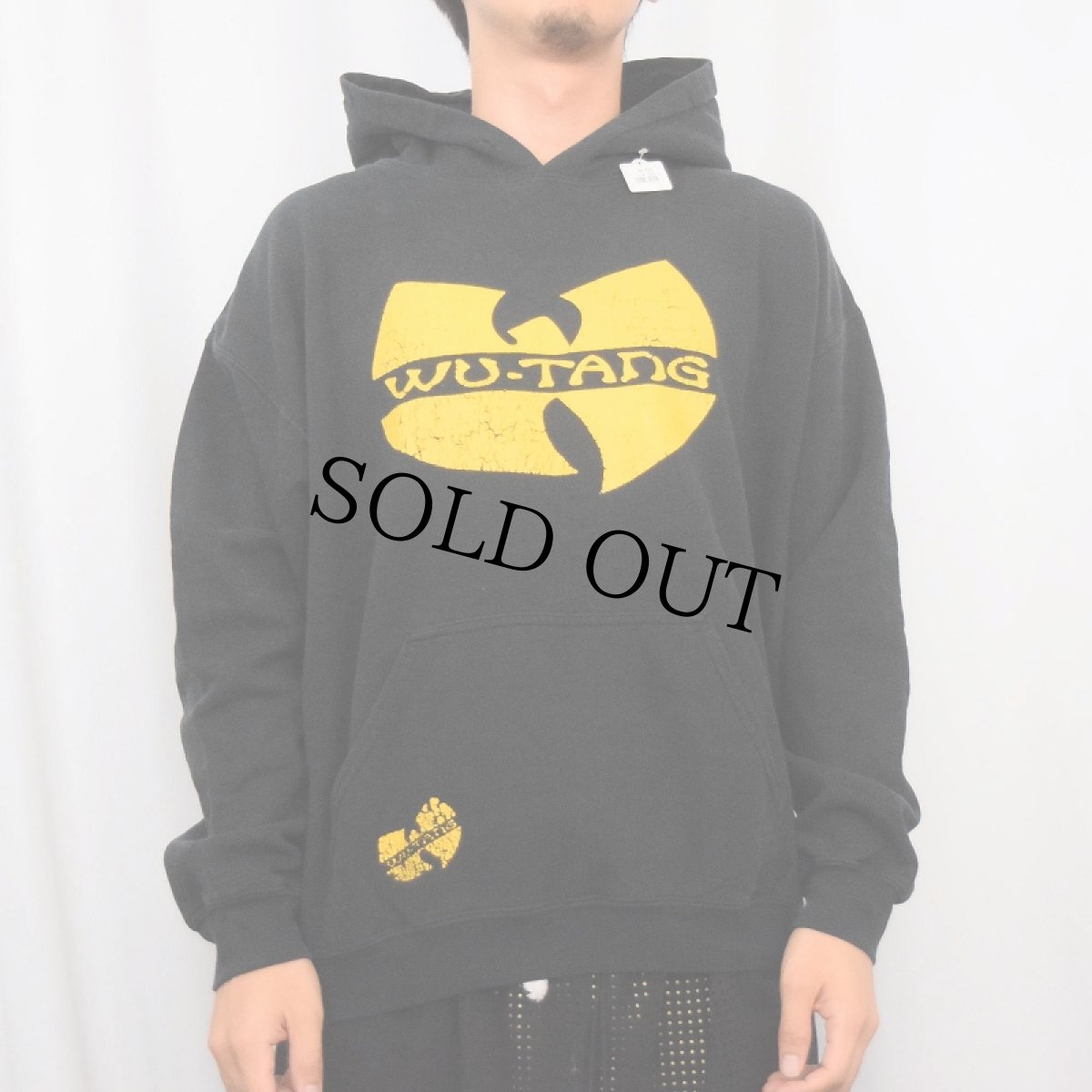 画像2: 2000's WU-TANG CLAN ロゴプリント ヒップホップスウェットフーディー BLACK L (2)