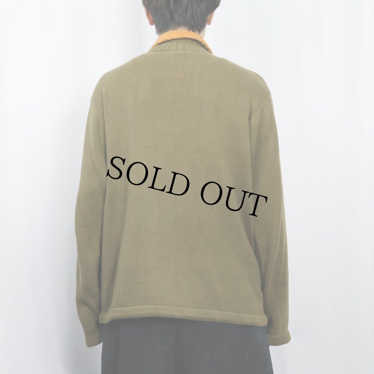 画像3: 90's〜 ハーフジップ コットンニットセーター (3)