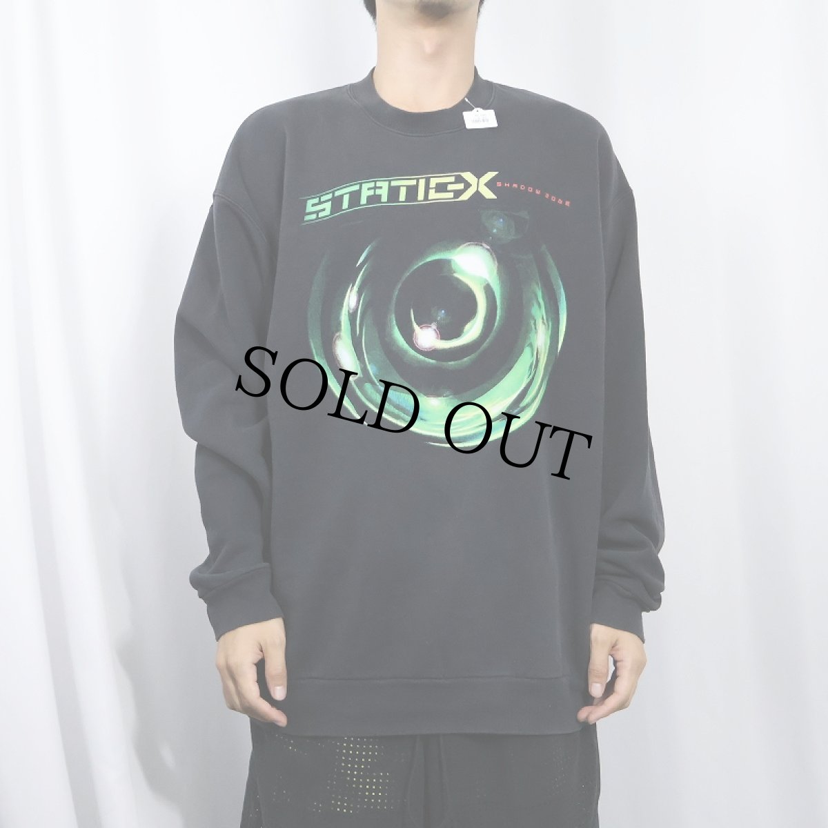 画像2: 2000's STATIC-X "Shadow Zone" ニュー・メタルバンドアルバムスウェット BLACK (2)