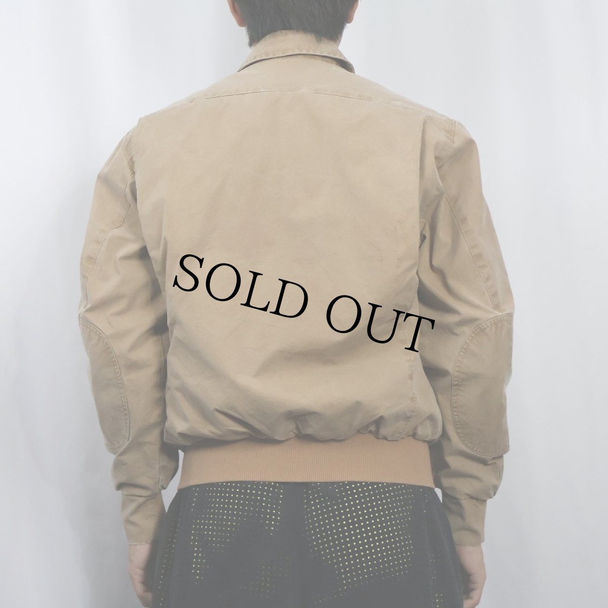 画像3: 80's BANANA REPUBLIC エルボーパッチ付き コットンスイングトップ S (3)