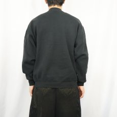 画像3: 90's Microsoft USA製 コンピューター企業 ロゴ刺繍スウェット BLACK M (3)