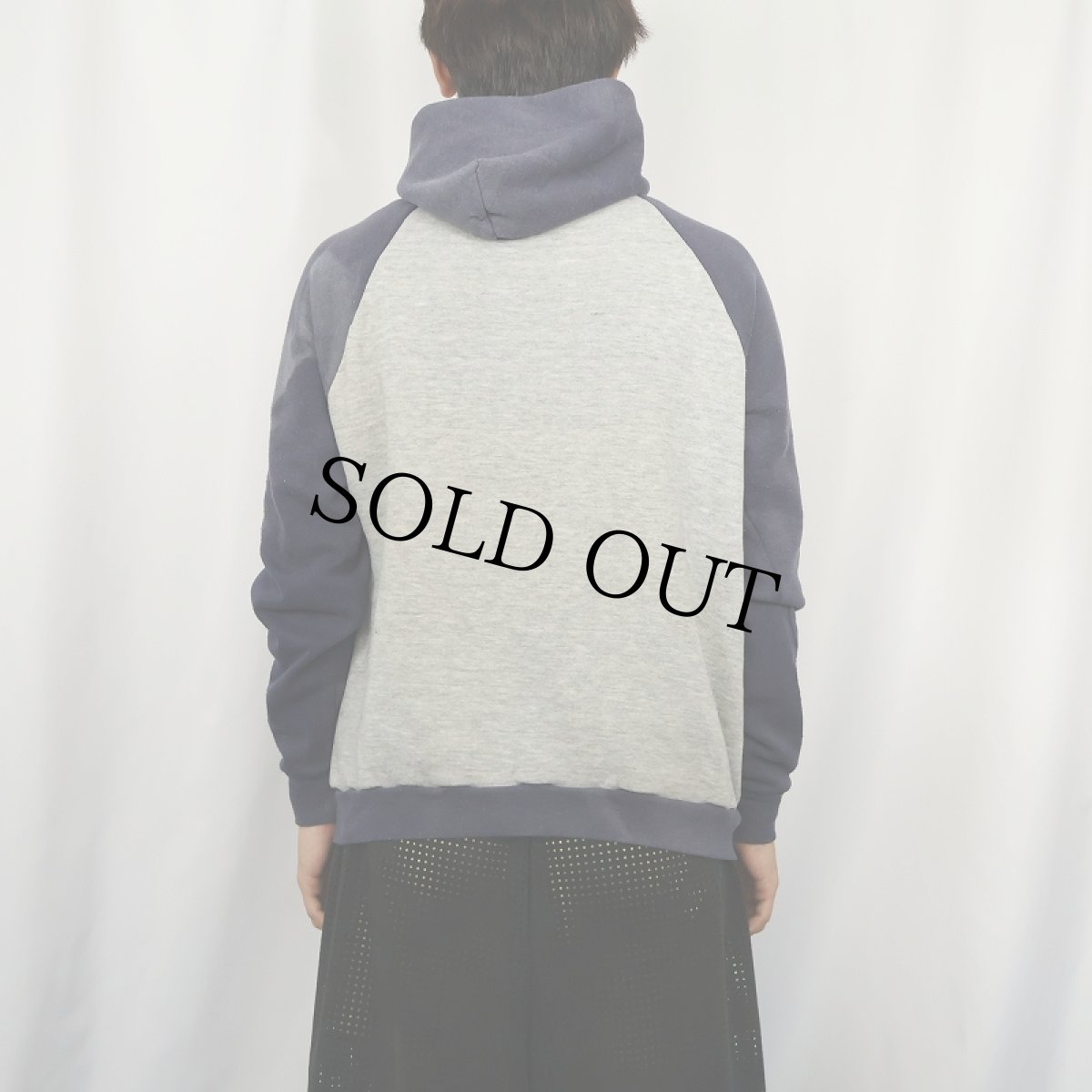 画像3: 80's Disney MICKEY MOUSE USA製 キャラクタープリント ラグランスウェットフーディー XL (3)