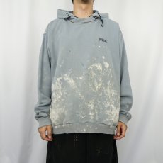 画像2: FILA ペンキペイント スウェットフーディ XL (2)