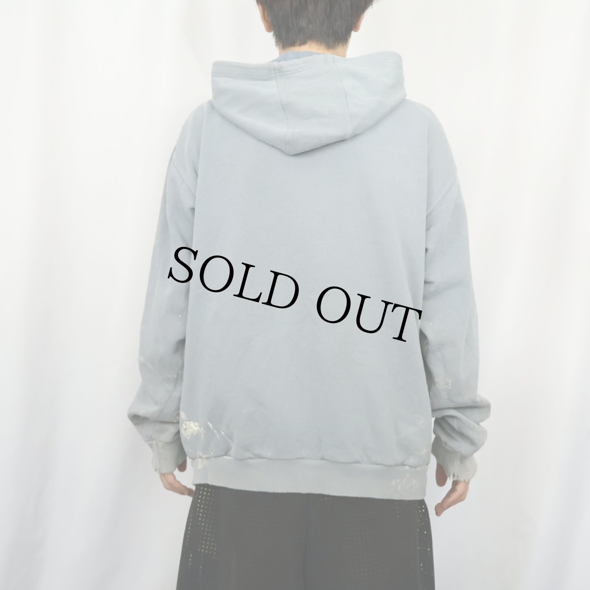 画像3: 【SALE】 FILA ペンキペイント スウェットフーディ XL (3)