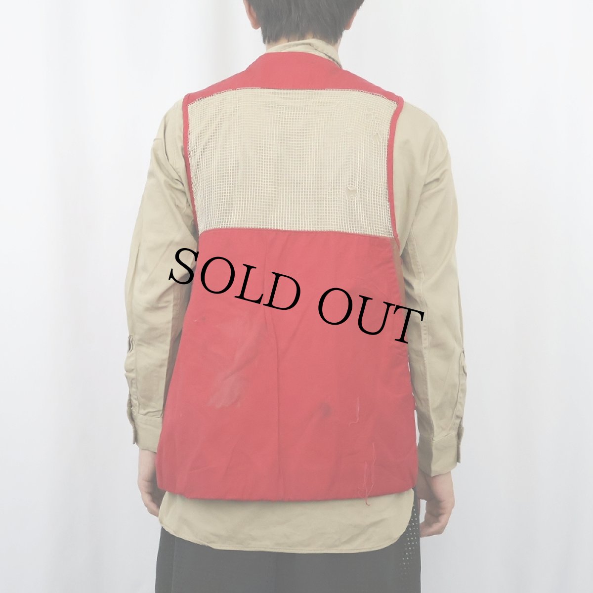 画像3: 50〜60's FALCON BRAND × Abercrombie & Fitch CANADA製 メッシュ切り替え コットンハンティングベスト (3)