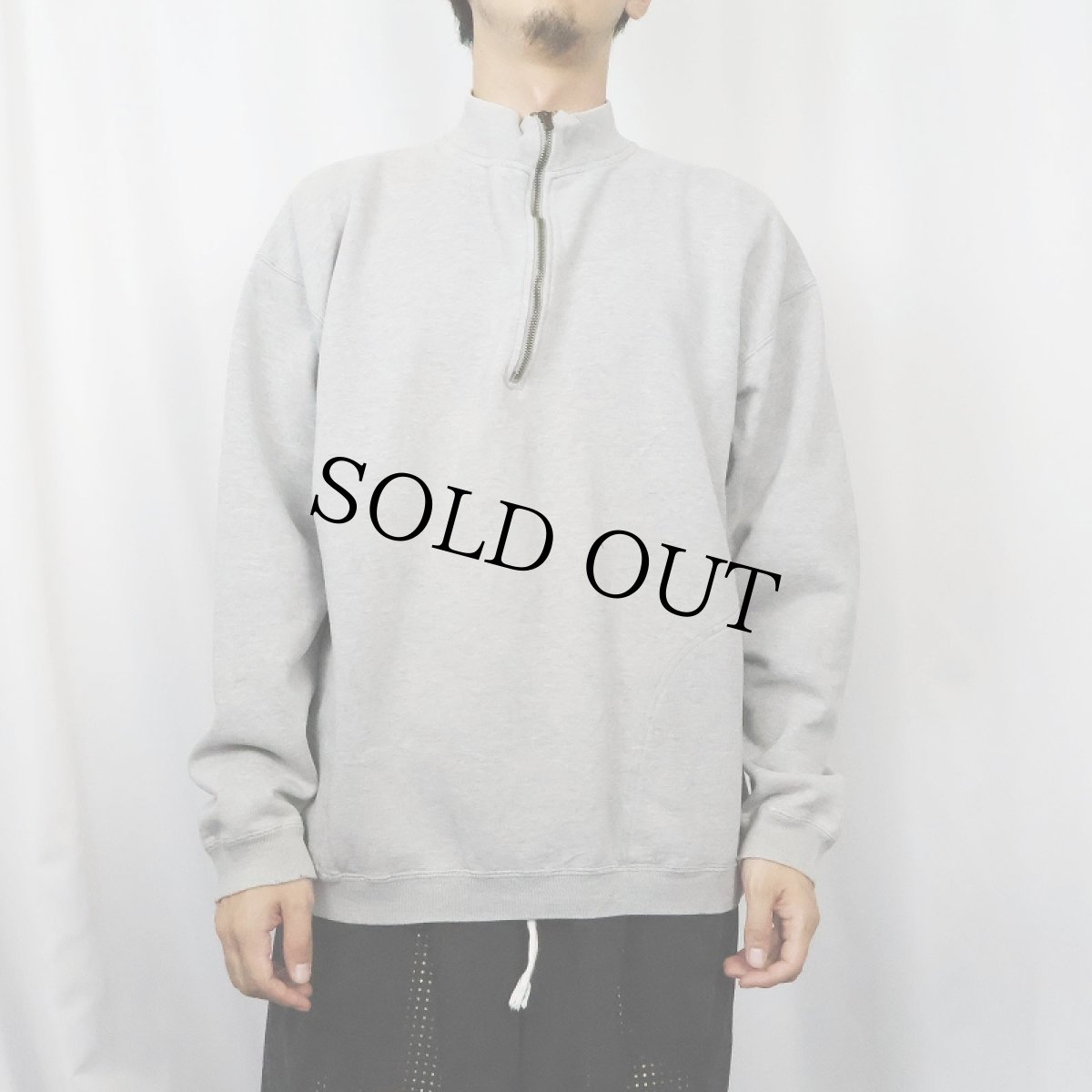 画像2: 90's GAP ハーフジップスウェット M (2)