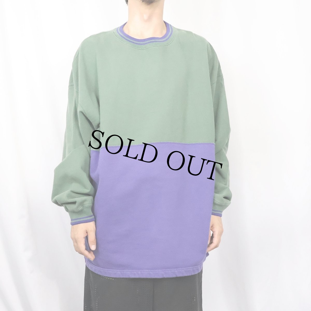 画像2: 90's GAP 2トーンスウェット XL (2)