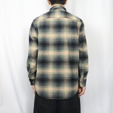 画像3: PENDLETON "MASON" オンブレーチェック柄 コットンボタンダウンシャツ M (3)