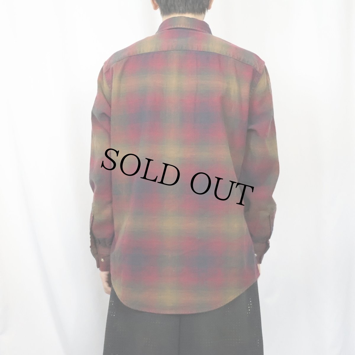 画像3: PENDLETON "MASON" オンブレーチェック柄 コットンボタンダウンシャツ M (3)