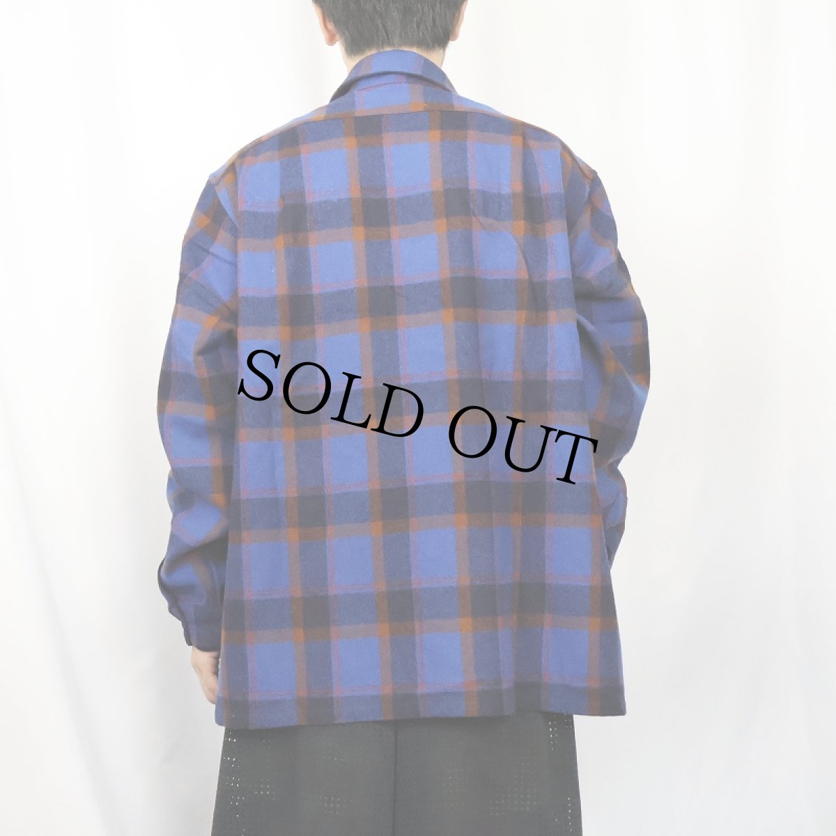画像3: 70's PENDLETON USA製 チェック柄 ウールオープンカラーシャツ XL (3)