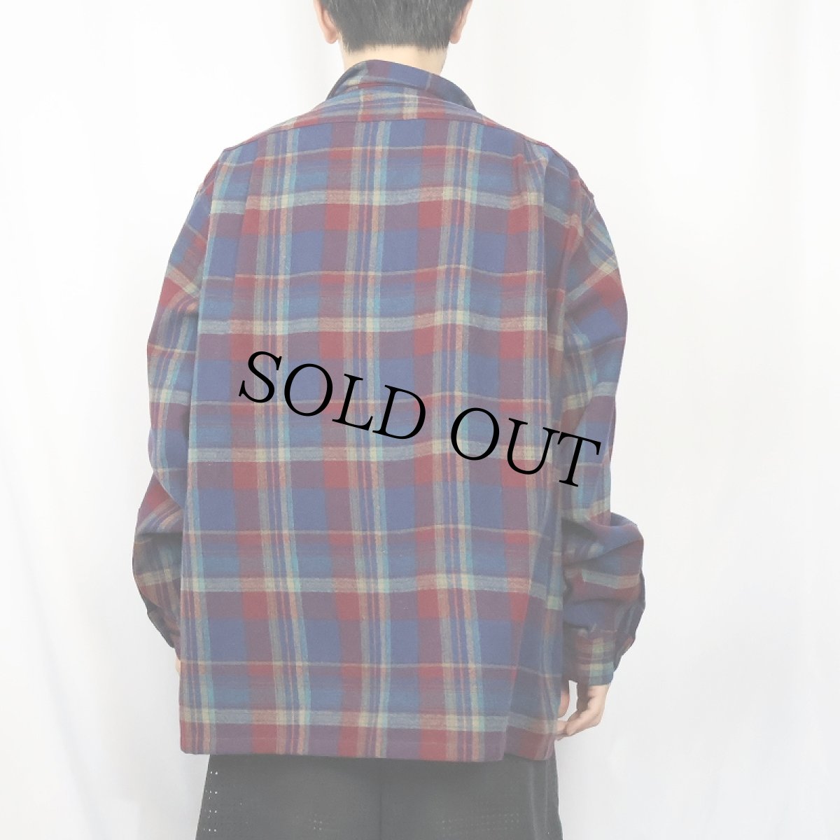 画像3: 70's PENDLETON USA製 チェック柄 ウールオープンカラーシャツ XXL (3)