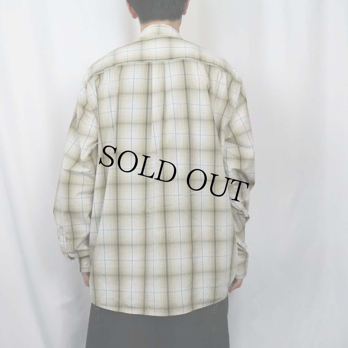 画像3: 2013AW Patagonia オンブレーチェック柄 ナイロン×ポリエステル シャツ XL (3)
