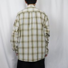 画像3: 2013AW Patagonia オンブレーチェック柄 ナイロン×ポリエステル シャツ XL (3)