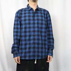 画像2: Patagonia "ORGANIC COTTON" ブロックチェック柄 シャツ M (2)