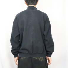 画像3: 90's GAP KOREA製 ハーフジップスウェット BLACK S (3)