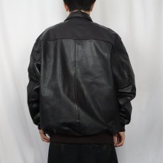 画像3: 70〜80's L.L.Bean A-2 TYPE USA製 レザーフライトジャケット BLACK SIZE44 (3)