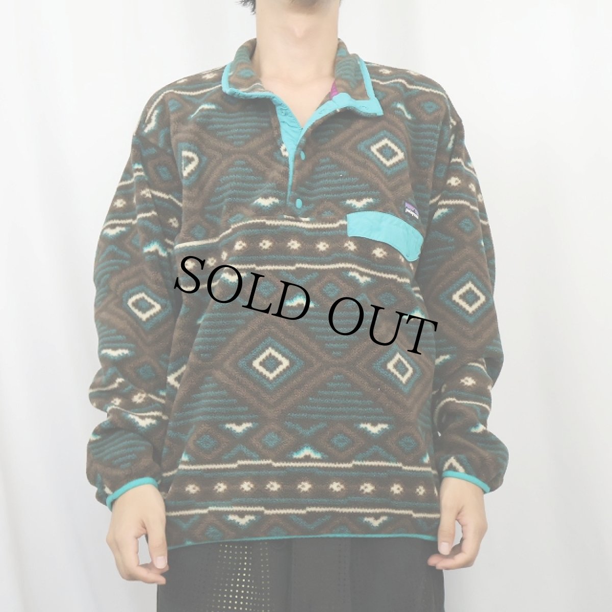 画像2: 2013AW patagonia 総柄 スナップT L (2)