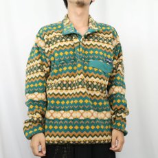 画像2: 2015AW patagonia 総柄 スナップT M (2)