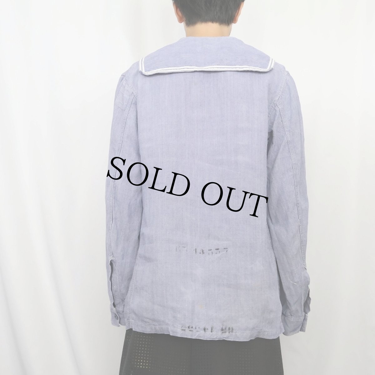 画像3: 50〜60's FRENCH MILITARY リネンセーラーシャツ (3)