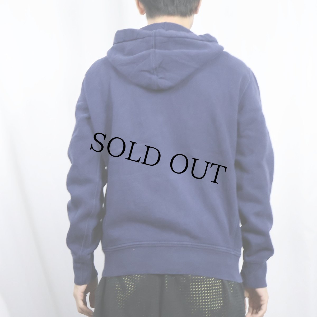 画像3: POLO Ralph Lauren REVERSE WEAVE TYPE ロゴ刺繍 裏サーマル スウェットジップパーカー NAVY M (3)