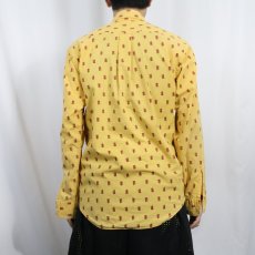 画像3: 60's Career Club USA製 総柄 コットンボタンダウンシャツ M (3)