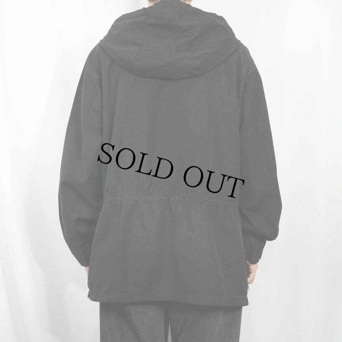 画像3: 60〜70's ハーフジップ コットンアノラックパーカー BLACK (3)