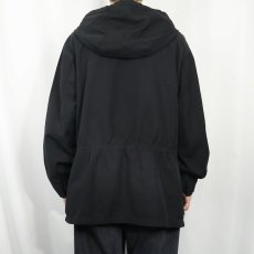 画像3: 60〜70's ハーフジップ コットンアノラックパーカー BLACK (3)