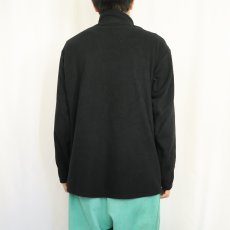 画像3: 90's Patagonia USA製 "capilene" ロゴ刺繡 ハーフジップフリースジャケット BLACK L (3)