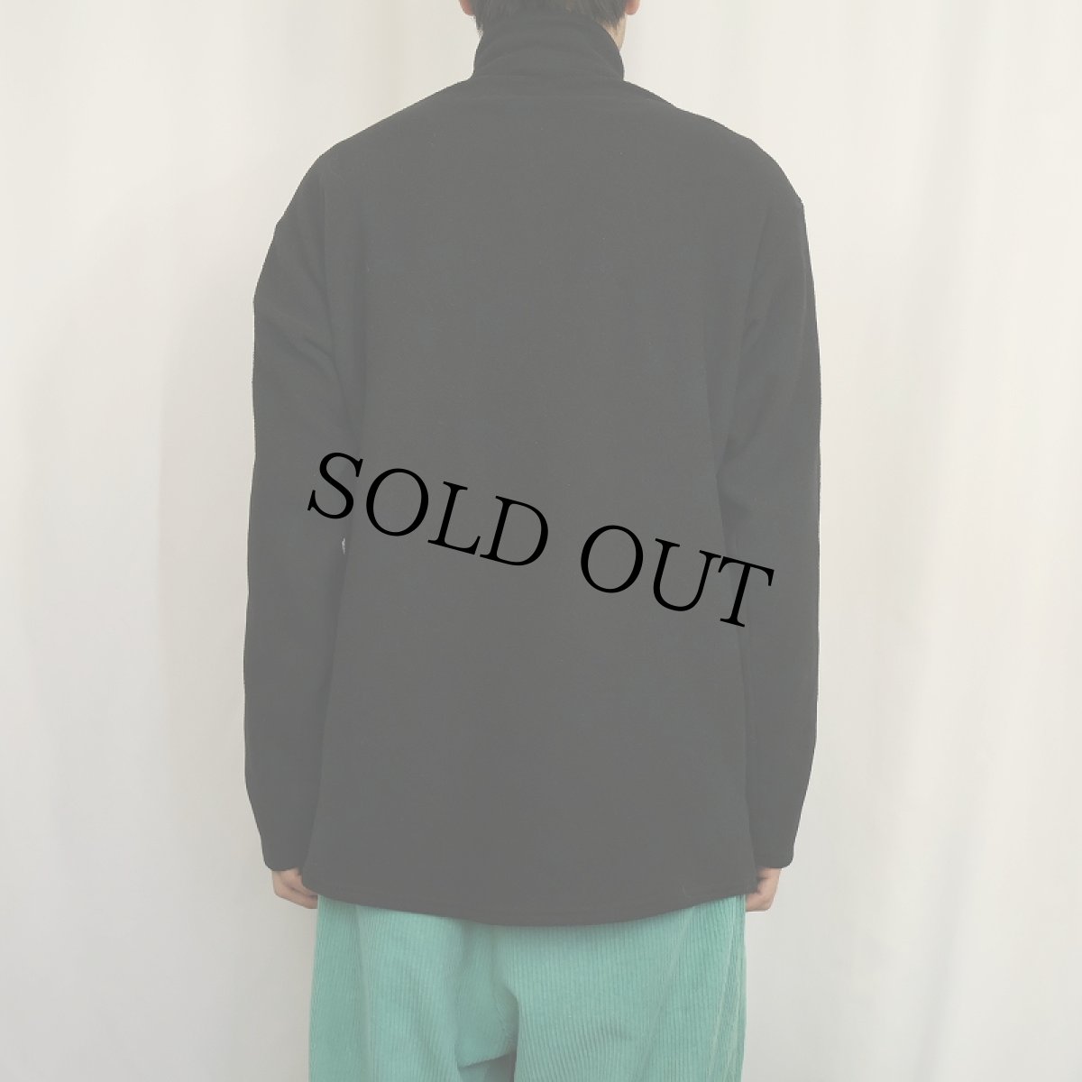 画像3: 90's Patagonia USA製 "capilene" ロゴ刺繍 ハーフジップフリースジャケット BLACK L (3)