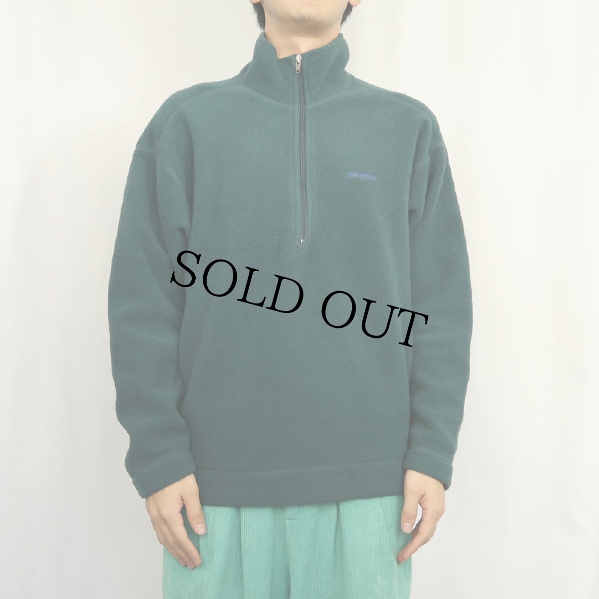 画像2: 90's Patagonia USA製 ハーフジップ フリースプルオーバージャケット M (2)