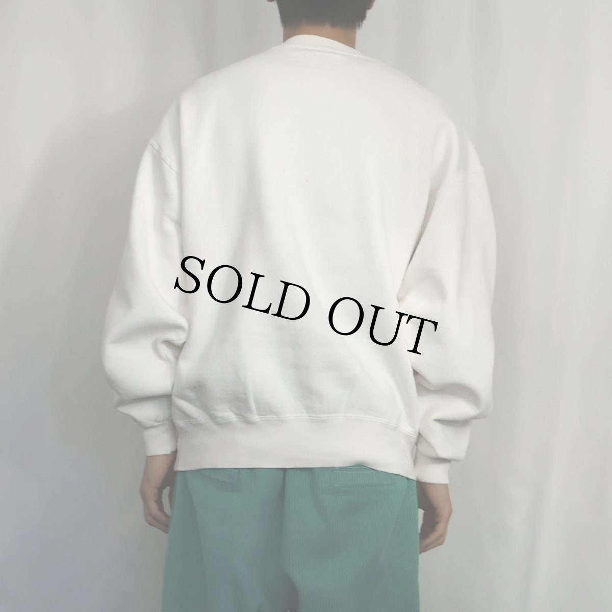 画像3: 90's RUSSELL ATHLETIC USA製 "HIGH COTTON" 前V スウェット L (3)