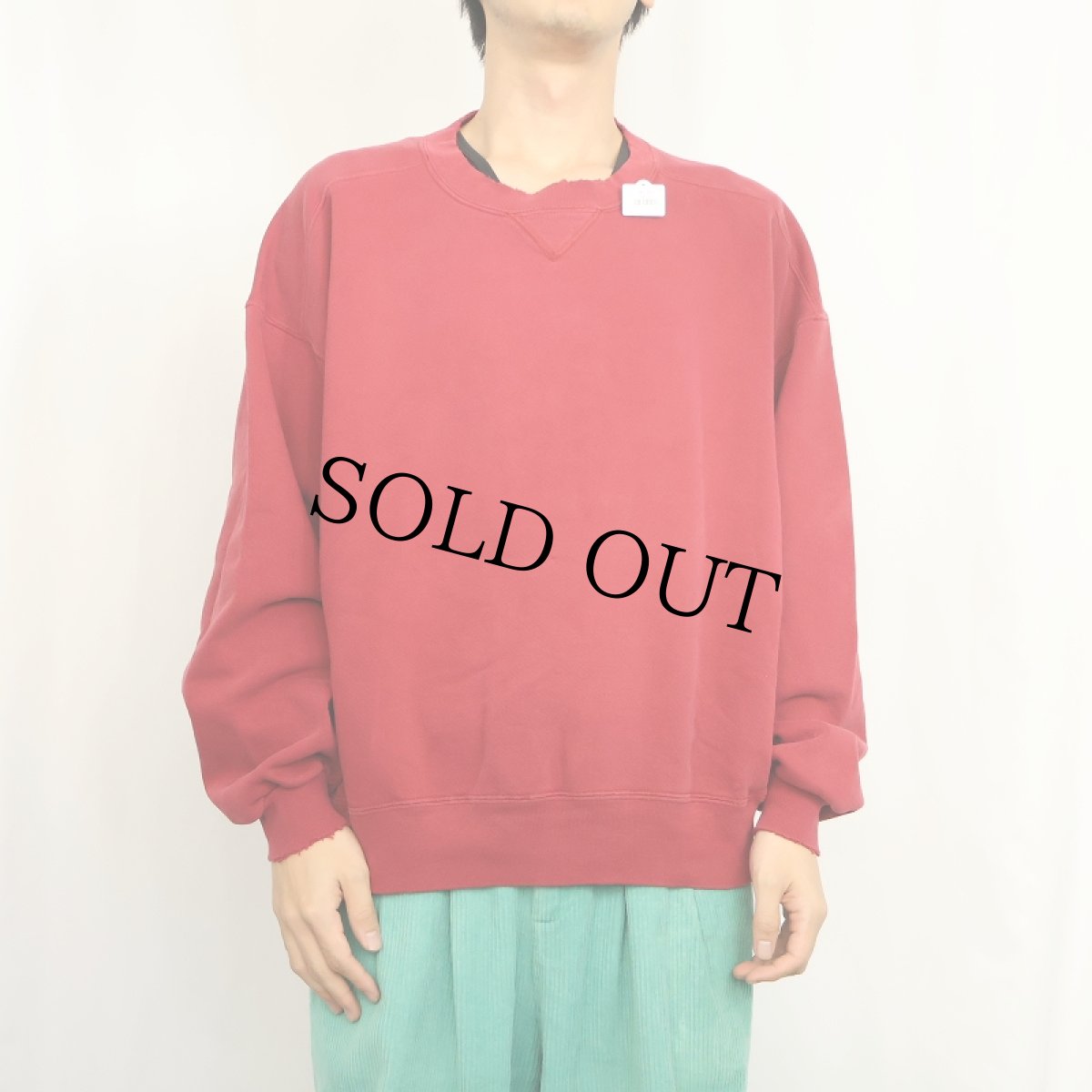 画像2: 90's RUSSELL ATHLETIC USA製 "HIGH COTTON" 前V スウェット XL (2)