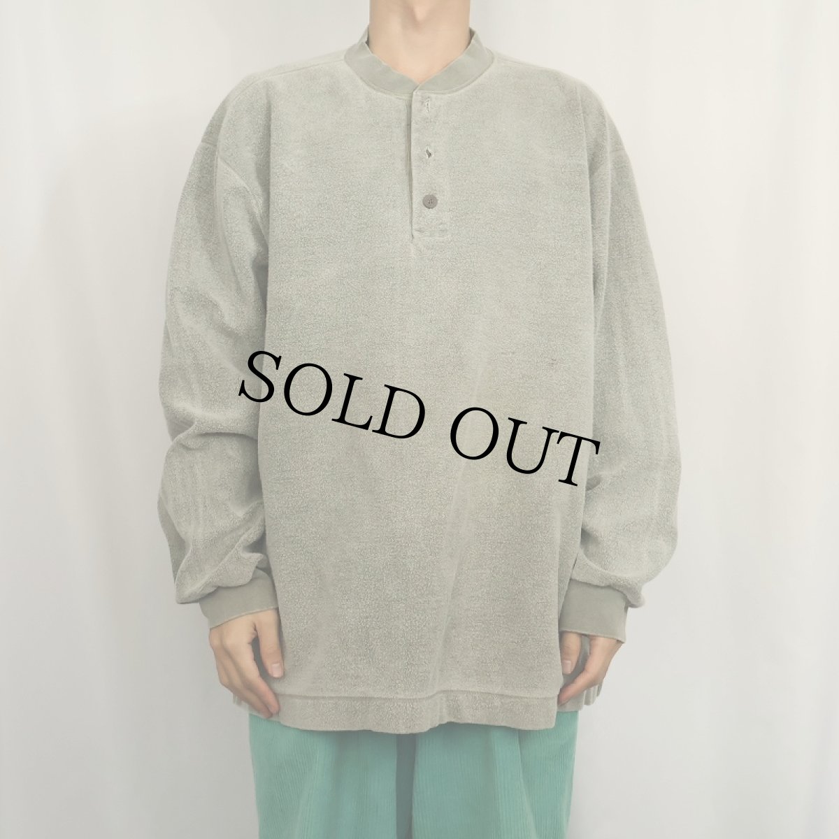 画像2: THE TERRITORY AHEAD CANADA製 インサイドアウト ヘンリーネックスウェット XL (2)