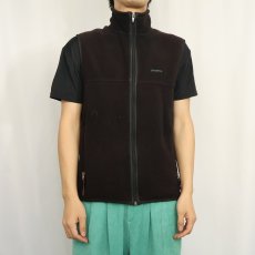 画像2: 90's Patagonia USA製 シンチラフリースベスト BLACK M (2)
