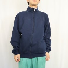 画像2: 90's RUSSELL ATHLETIC 無地 ハーフジップスウェット NAVY L (2)