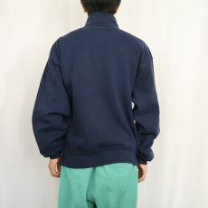 画像3: 90's RUSSELL ATHLETIC 無地 ハーフジップスウェット NAVY L (3)