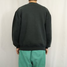 画像3: 90's RUSSELL ATHLETIC USA製 前V 無地スウェット BLACK L (3)