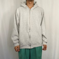 画像2: 90's TULTEX USA製 無地 スウェットジップパーカー XL (2)