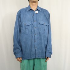 画像2: Patagonia チェック柄 シアサッカーシャツ M (2)