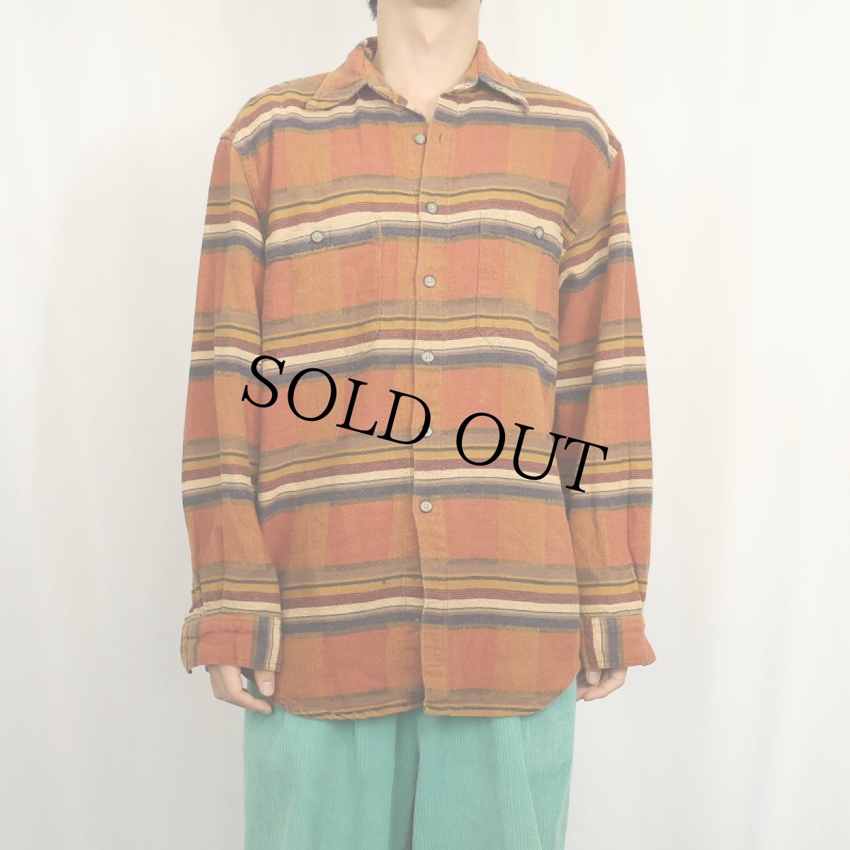 画像2: THE TERRITORY AHEAD 総柄織り コットンシャツ M  (2)