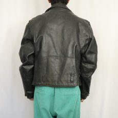 画像3: 80〜90's Excelled USA製 ダブルライダースジャケット BLACK 46 (3)